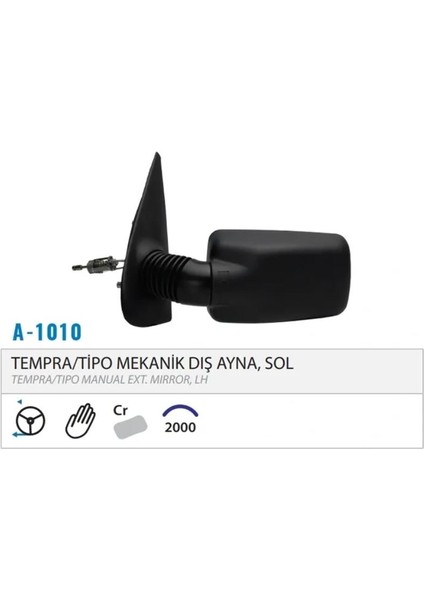 Tempra Tipo Sol Dış Dikiz Ayna Mekanik 1988-1995 Arası 7600310 A-1010