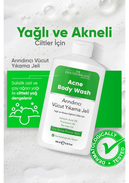 Docteur Blanc Akne Önleyici Duş Jeli 2x 250 ml