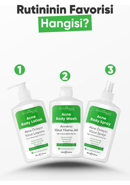Docteur Blanc Akne Önleyici Duş Jeli 2x 250 ml
