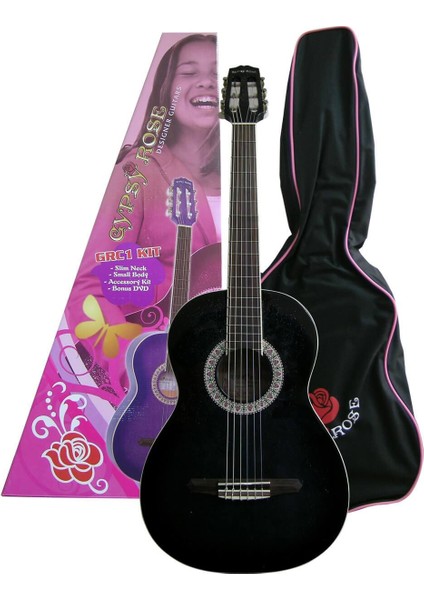 GRC1KCBK Klasik Gitar GYPSY Rose Set