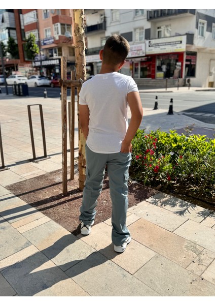 Çocuk Beli Lastikli Kanvas Dokuma Okul Pantolonu modelleri