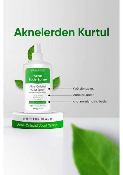 Docteur Blanc Akne Önleyici Vücut Spreyi 250 ml