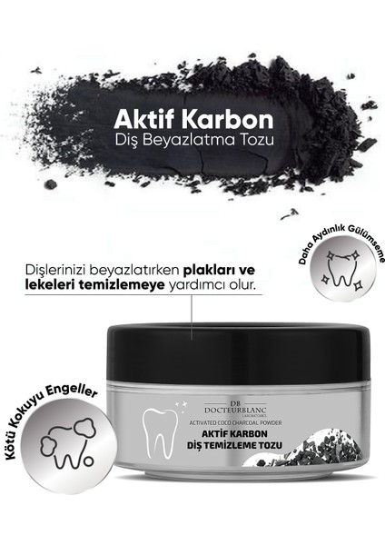 Docteur Blanc Aktif Karbon Diş Beyazlatma Tozu 50 g