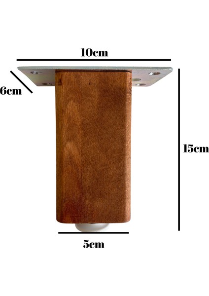 Kale Ayarlı Ahşap Ayak Mobilya Masa ve Dolap Ayağı (8 cm-10 cm-12 cm-15 cm-18 cm-23 cm) (Kayın / Gürgen Ağacı) fırsatları