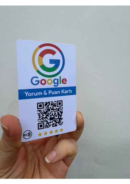 Google Benim Işletmem Yorum ve Puan Kartı Nfc Veqr Kart Pvc Yorumlarınızı Hemen Artırın