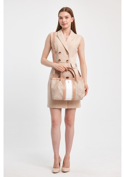 Havana Kum Beji Kumaş Detaylı Kadın El Çantası indirimleri