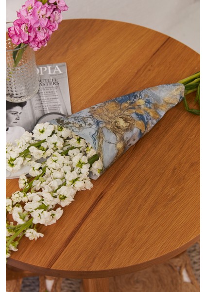 Hediye Paketleme Kağıdı Kitap Kılıfı 50 Adet Özel Ebruli Baskılı Ambalaj Kağıdı 110 gr 48 x 68 cm