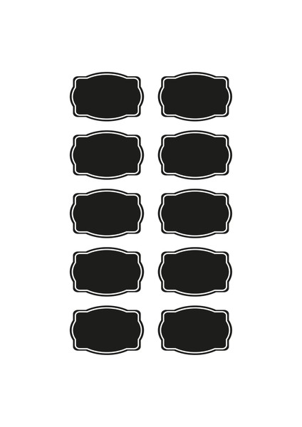 10 Adet Silinebilir Pvc Kara Tahtalar 8 cm x 12 cm