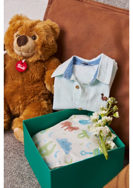 Hediye Paketleme Kağıdı Çocuk Eşya Paketleme 50 Adet Özel Baby Baskılı Pelur 30 gr 48 x 68 cm