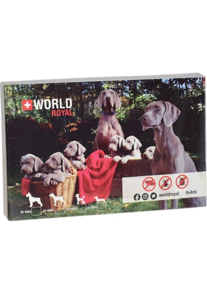 World Royal 4'lü Köpek Dış Parazit Damla