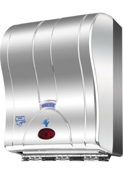 Tekno Trust 1 Parça Prestij Otomatik Havlu Dispenseri Fotoselli Sensörlü Kağıt Havlu Makinesi 21CM Krom Kaplama