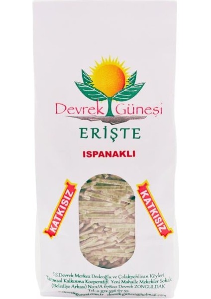 Devrek Güneşi Ispanaklı Erişte 500 G