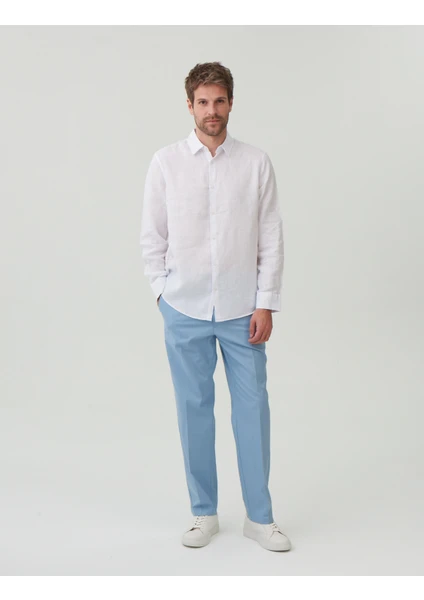 Marks & Spencer Regular Fit Hafif Dokulu Chino Pantolon