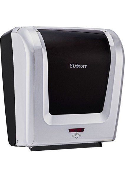 Yardımcı Ekipmanlar Diva Fotoselli Kağıt Havlu Dispenseri 21 cm Krom Plastik 2 Yıl Siyah