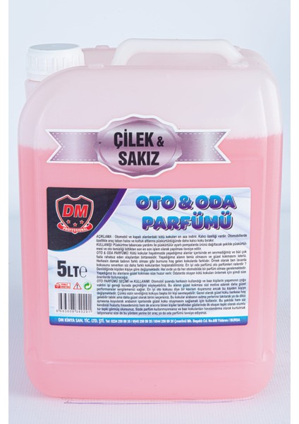 Kimya Çilek-Sakız Oto ve Oda Kokusu 5 Litre