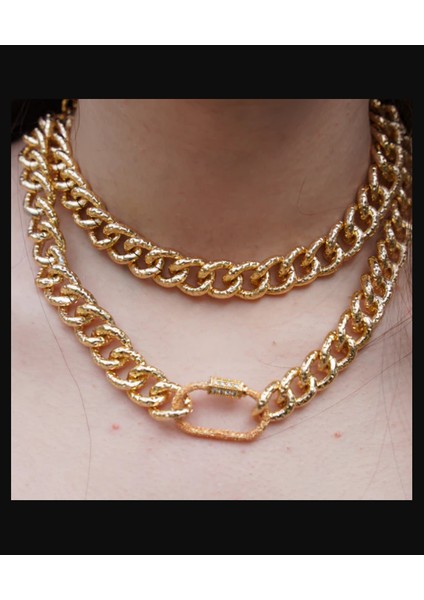 Plata Collection Gold Altın Kaplama Zincir Choker Kolye