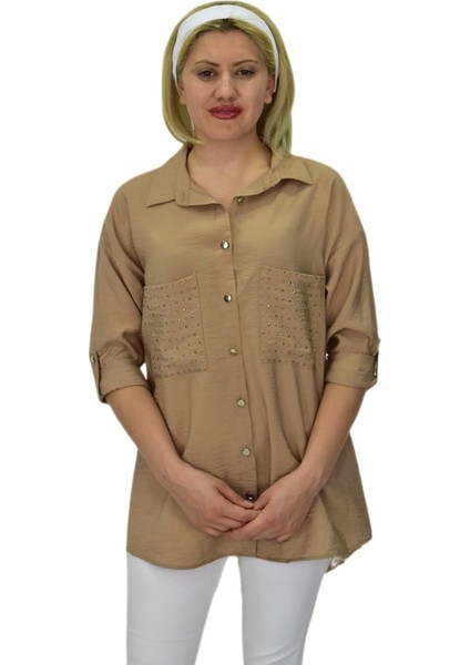 Kadın Cep Taşlı Ayrobin Gömlek BGL-ST03699 modelleri