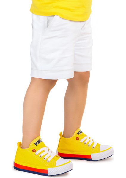 Tinna Bağcıklı Erkek Bebek Keten Spor Ayakkabı Sarı