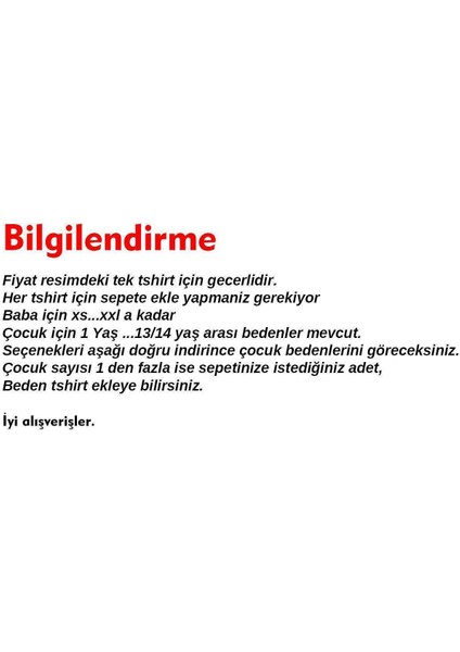 Baba Oğul Kız Big Fish Small Fry Tişört (Tekli Üründür Kombin Yapmak Için 2 Adet Sepete Ekleyiniz) fiyatları