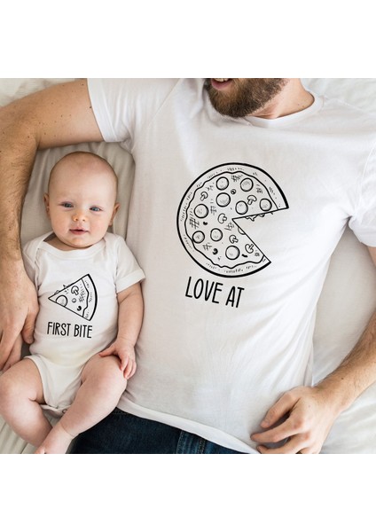 Baba Oğul Pizza Zıbın Tshirt (Tek Ürün Fiyatıdır Kombin Yapmak Için 2 Adet Sepete Ekleyiniz)