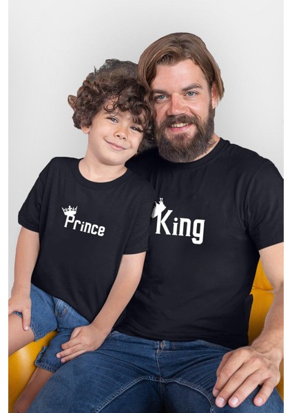 Baba Oğul King Prince Tshirt(Tek Ürün Fiyatıdır Kombin Yapmak Için 2 Adet Sepete Ekleyiniz)