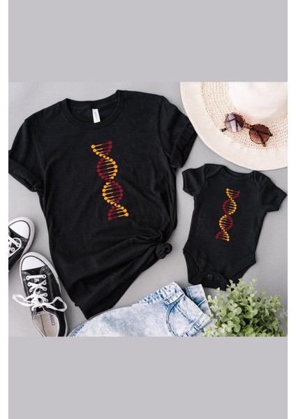 Sarı Kırmızı Dna Baba Oğul Kız (Tek Ürün Fiyatıdır Kombin Yapmak Için En Az 2 Adet Sepete Ekleyiniz)