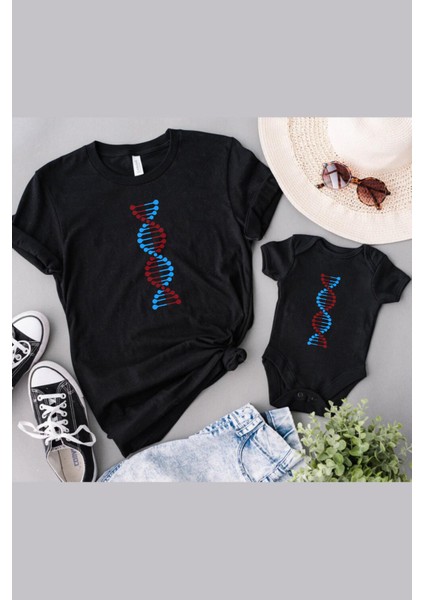 Bordo Mavi Dna Baba Oğul Kız (Tek Ürün Fiyatıdır Kombin Yapmak Için En Az 2 Adet Sepete Ekleyiniz)