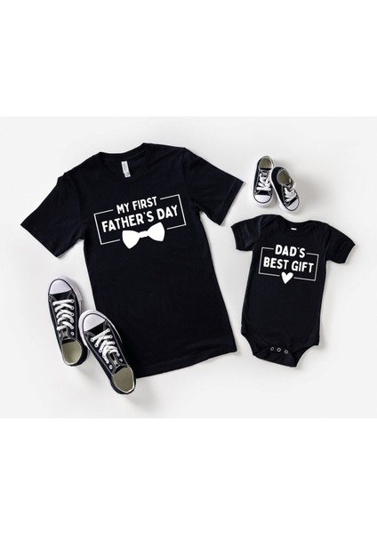 Baba Oğul First Fd Best Gift Zıbın Tshirt (Tek Ürün Fiyatıdır Kombin Yapmak Için 2 Adet Sepete Ekley
