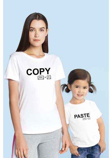 Copy Paste Anne Kız & Oğul Tişört (Tek Ürün Fiyatıdır Kombin Yapmak Için 2 Adet Sepete Ekleyiniz)