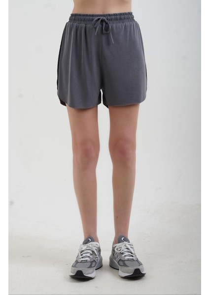 Füme Modal Içi Boxer Yırtmaçlı Şort
