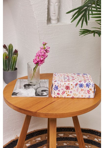 Hediye Paketleme Kağıdı Yetişkin Eşya Paketleme 50 Adet Özel Yaz Gülleri Baskılı Ambalaj Kağıdı 110 gr 48 x 68 cm