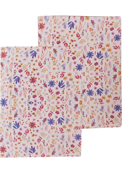 Hediye Paketleme Kağıdı Yetişkin Eşya Paketleme 50 Adet Özel Yaz Gülleri Baskılı Ambalaj Kağıdı 110 gr 48 x 68 cm