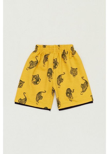 Kaplan Baskılı Beli Lastikli Erkek Çocuk Şort fiyatları