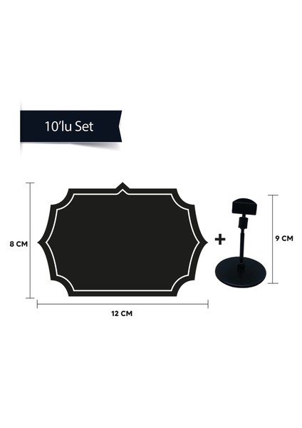 Pvc Fiyat Etiketi 10 Adet 8 x 12 cm