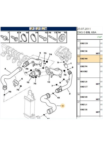 Turbo Borusu 406 (0382N4-R15343)