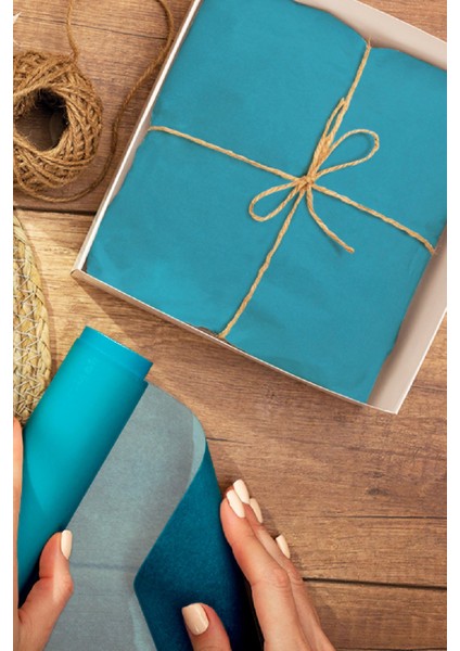 Hediye Paketleme Kağıdı:10 Adet Yüksek Kaliteli Mavi Zemin Baskılı 17GR. Pelur Kağıtlarımızla Şık Hediyeler Hazırlayın 24X34CM