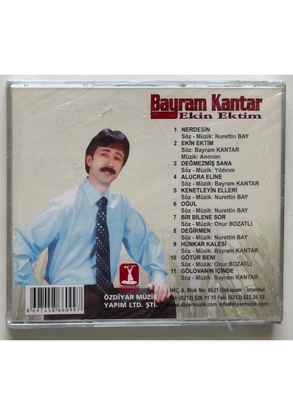 Bayram Kantar Ekin Ektim CD (Jelatininde Sıfır Orjnal Dönem Baskı Cd)