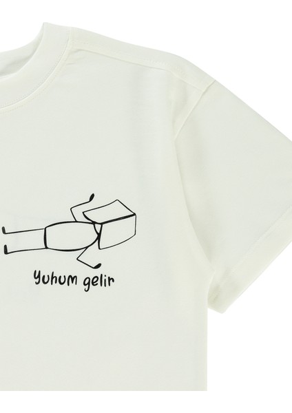 Oversize Çocuk Tişört 6-9 Yaş Ekru modelleri