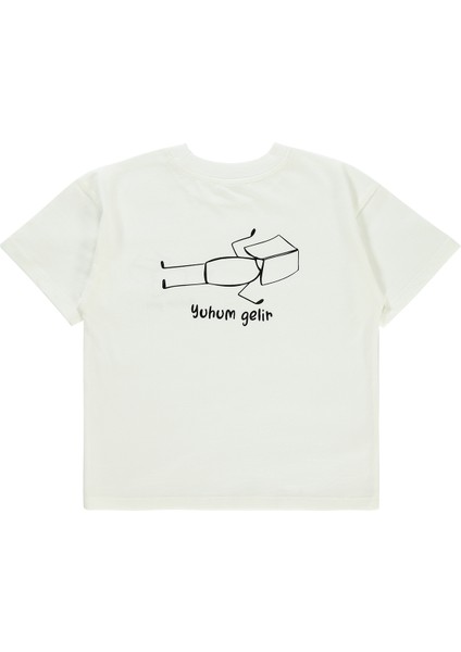 Oversize Çocuk Tişört 10-13 Yaş Ekru modelleri