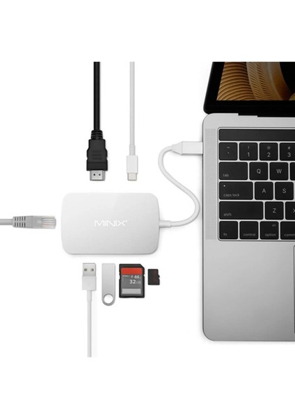 Mınıx Usb-C Multiport Adapter Hdmı Silver Mınıx Neo-C-Gsı