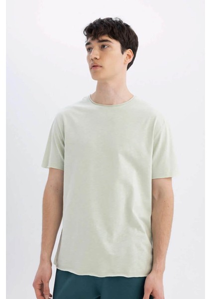 Erkek T-Shirt Mint Yeşili B7755AX/GN1181