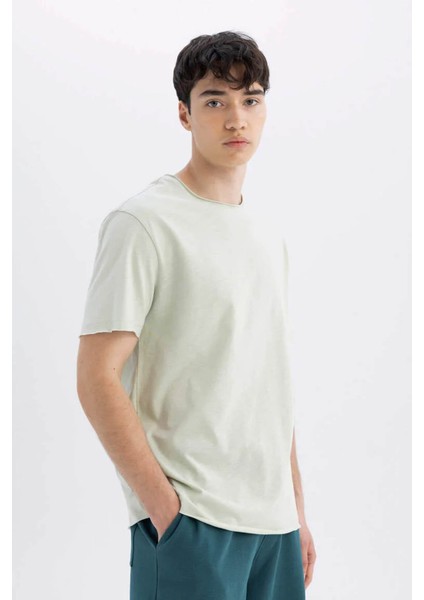 Erkek T-Shirt Mint Yeşili B7755AX/GN1181