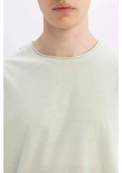 Erkek T-Shirt Mint Yeşili B7755AX/GN1181