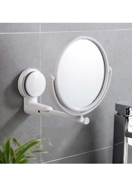 Katlanır Makyaj Aynası Duvara Montaj Matkap Olmadan Vanity Ayna Döner Banyo Aynası Emme Katlanır Kol Uzatma Tıraş Aynaları | Banyo Aynaları (Yurt Dışından)