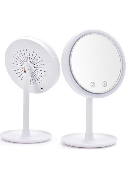 Vanity Ayna Fan 3 In 1 LED Mirrormagnifiing Ayna Yapmak 180 Derece Rotasyon Ayrılabilir Masa Aynası Ev Seyahati | Banyo Aynaları (Yurt Dışından)