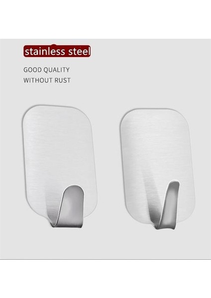 4 Adet Gümüş Kendinden Yapışkanlı Robe Kanca Duvar Kanca Havlu Kanca Banyo Ceket Kanca Paslanmaz Kanca Askı Mutfak Donanım | Robe Hooks (Yurt Dışından)