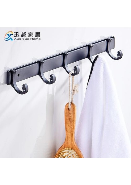 Havlu Kanca Punch Ücretsiz Siyah Alüminyum Kapı Duvar Montaj Banyo Kanatlı Askısı Banyo Mutfak Donanım | Robe Hooks (Yurt Dışından) fiyatları