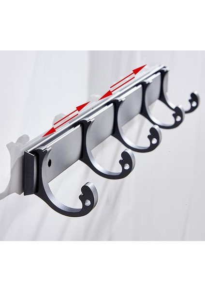 Havlu Kanca Punch Ücretsiz Siyah Alüminyum Kapı Duvar Montaj Banyo Kanatlı Askısı Banyo Mutfak Donanım | Robe Hooks (Yurt Dışından) fırsatları