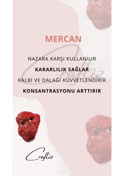 Mercan Taşı Kalp Kolye - Çelik Zincir ile Aşk ve Doğal Güzellik