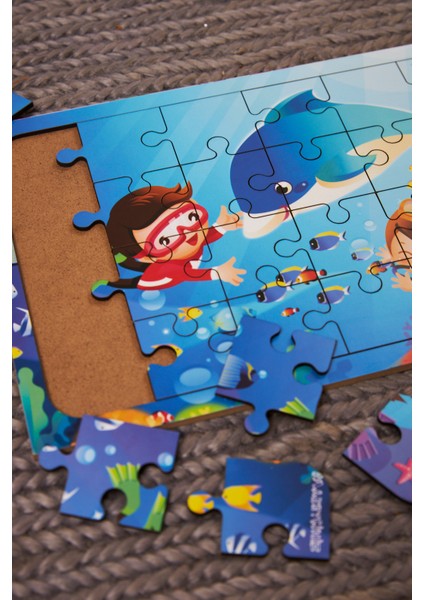 Ahşap 24'Lü Yapboz Dalgıç Puzzle